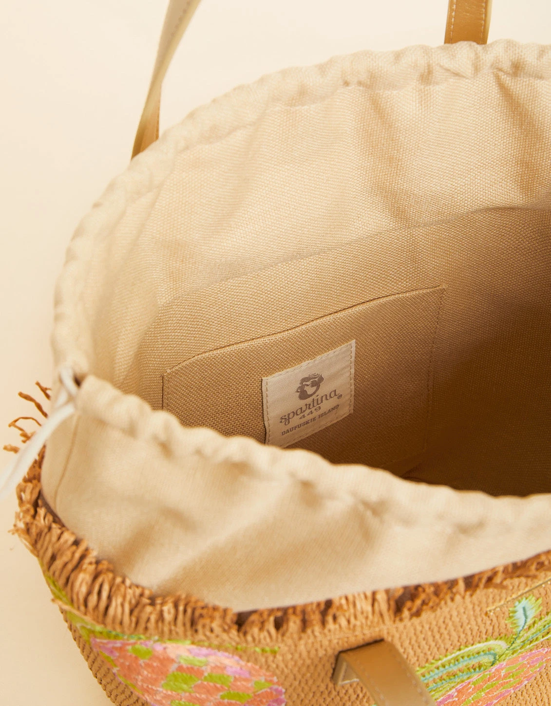 Straw Tote Flamingo Pineapple 2 Straw Tote Flamingo Pineapple - Image 2