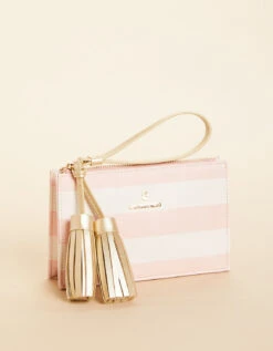 Emmy Wristlet Pink Stripe