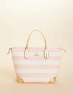 Out To Lunch Bag Pink Stripe