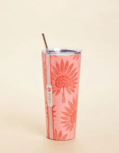 Stainless Steel Drink Tumbler 30 Oz. Palmetto Frond