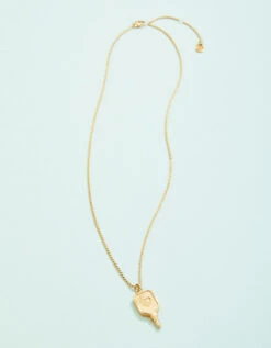 Pickleball Paddle Necklace 17" Gold -Spartina Store 975728b