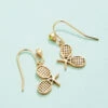 Tennis Racket Earrings Lime
