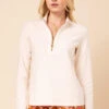 Nora Half-Zip Top Buttercream