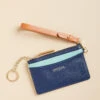 Slim Card Coinpurse Navy Seafoam Color Block