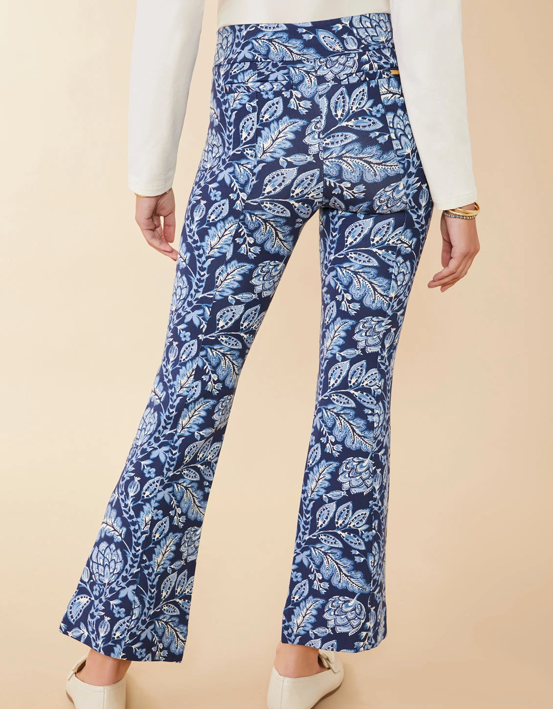 Brooke Ponte Trouser Kalalanta Blooming Vines Navy 2 Brooke Ponte Trouser Kalalanta Blooming Vines Navy - Image 2