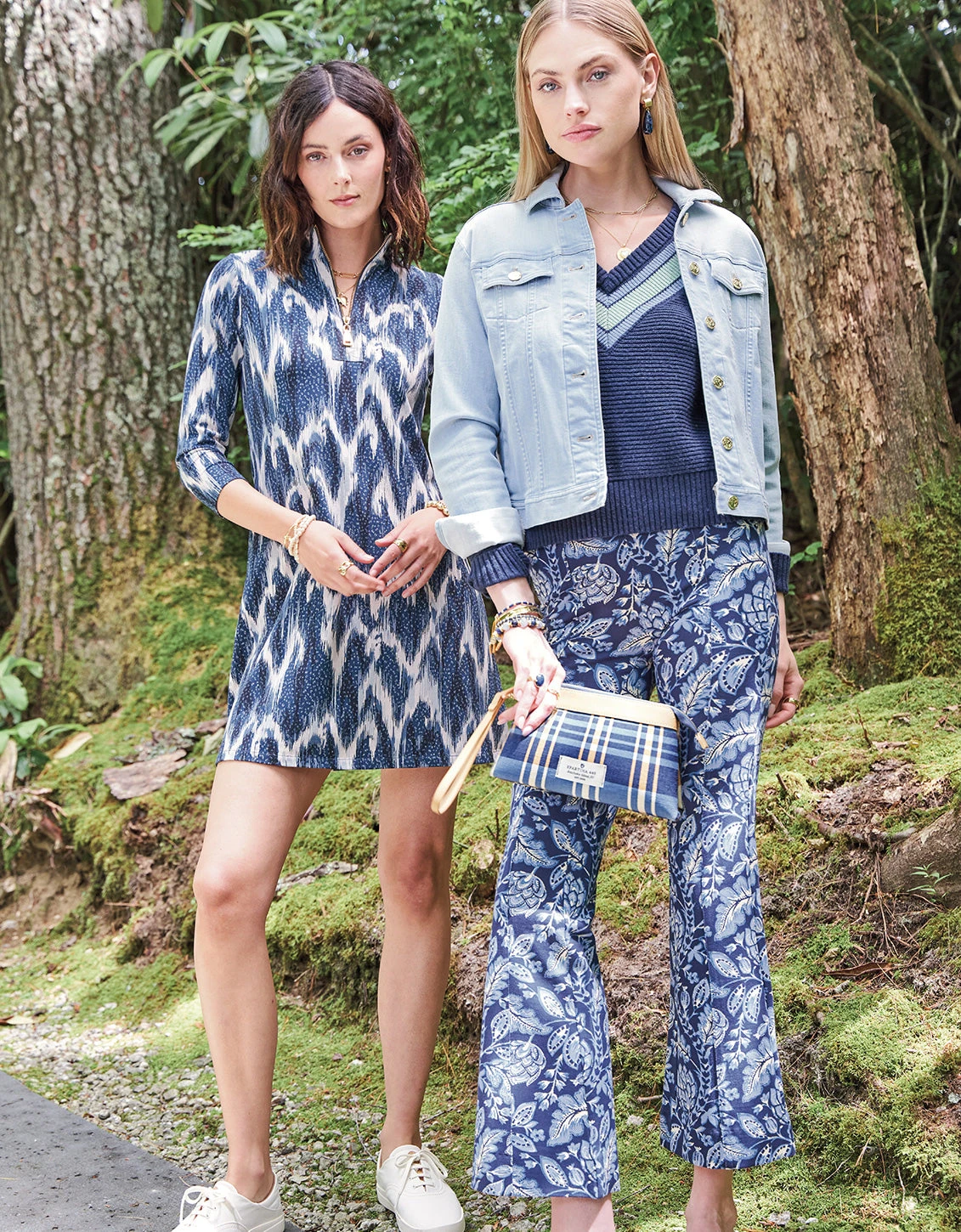 Brooke Ponte Trouser Kalalanta Blooming Vines Navy 4 Brooke Ponte Trouser Kalalanta Blooming Vines Navy - Image 4