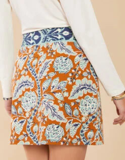 Matilda Bi-Stretch Skort Kalalanta Blooming Vines Brown -Spartina Store 977517c