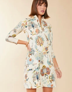 Nora Half-Zip Dress Kalalanta Floral -Spartina Store 977869o