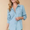 Aida Buttonfront Shirt Isle Of Palm Wash