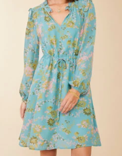 Aisley Dress Mystic Moss Dahlia Blue 9 Aisley Dress Mystic Moss Dahlia Blue -Spartina Store 978354c