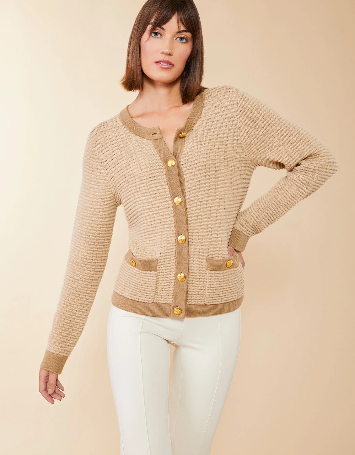 Amelia Sweater Jacket Sand Dollar 3 Amelia Sweater Jacket Sand Dollar - Image 3