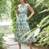 Justine Midi Dress Mystic Moss Stencil Blue