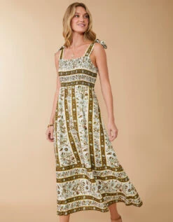 Saylor Midi Dress Mystic Moss Flower 13 Saylor Midi Dress Mystic Moss Flower -Spartina Store 979856p