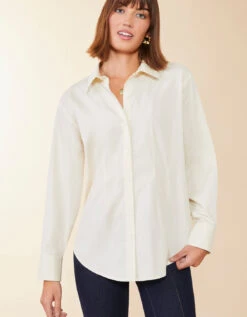 Sienna Blouse Alabaster -Spartina Store 980074d