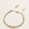 Stone Slide Bracelet 4mm Frosty Green