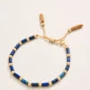 Stone Slide Bracelet 4mm Navy