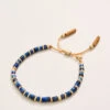 Stone Slide Bracelet 4mm Blue