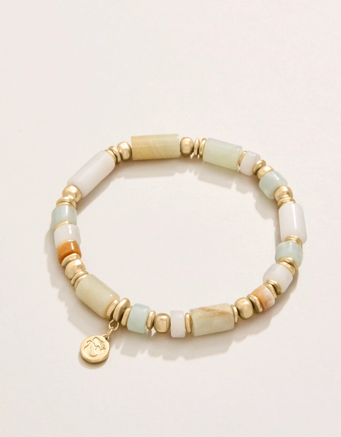 Stone Stretch Bracelet 7mm Frosty Green 1 Stone Stretch Bracelet 7mm Frosty Green