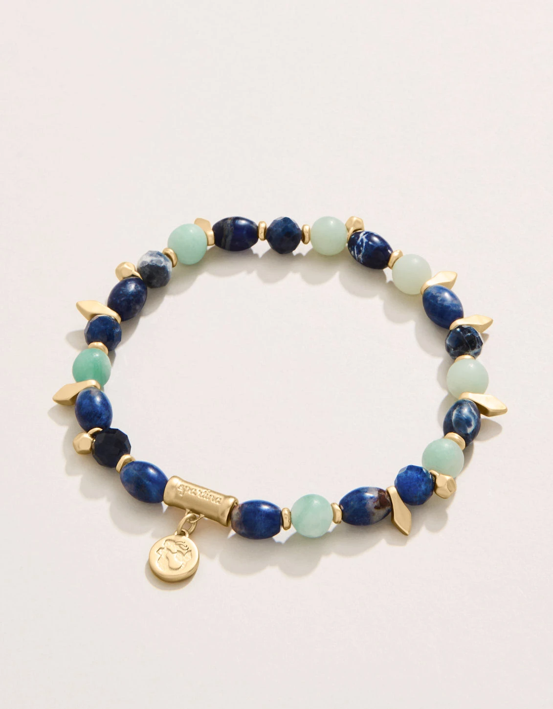 Stretch Bracelet 6mm Tropical Blue/Fringe 1 Stretch Bracelet 6mm Tropical Blue/Fringe