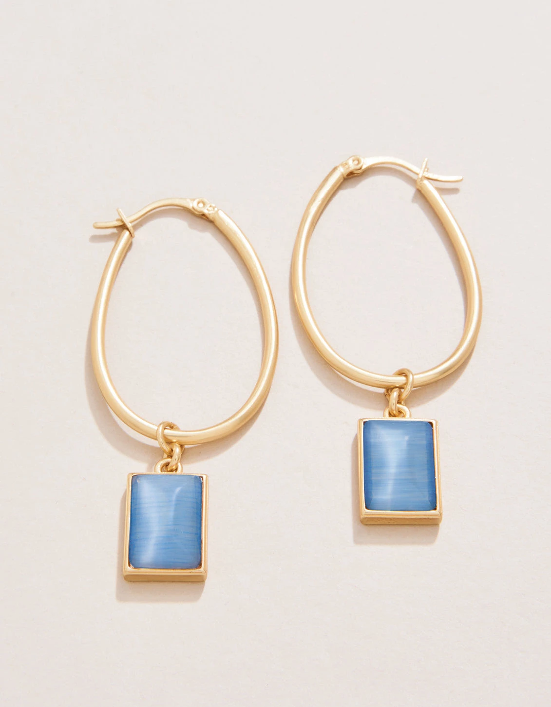 Chateau Hoop Earrings Optic Blue 1 Chateau Hoop Earrings Optic Blue