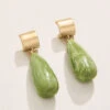 Dew Drop Earrings Frosty Green