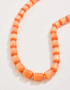 Mystic Stone Necklace 17" Optic Peach