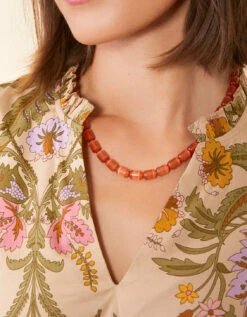 Mystic Stone Necklace 17" Optic Peach -Spartina Store 981484o