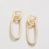 Hudson Convertible Hoop Earrings Crystal