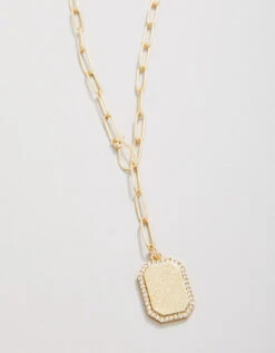 Bascom Drop Necklace 18" Crystal