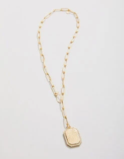Bascom Drop Necklace 18" Crystal -Spartina Store 981828b