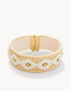 Straw Beaded Bracelet Natural